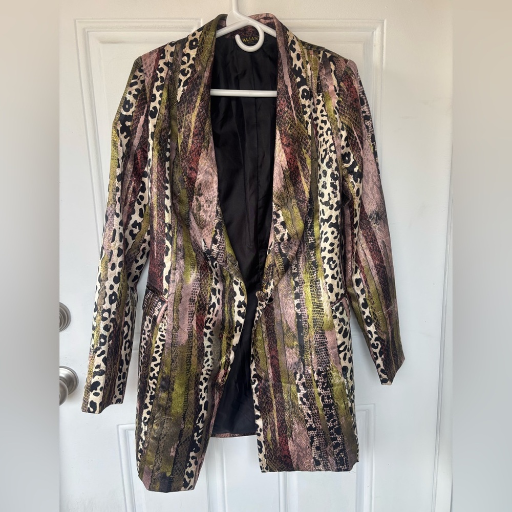 Valiant Paris Antique Abstract Brocade Women’s/ Men’s  Suit Jacket Blazer Size L